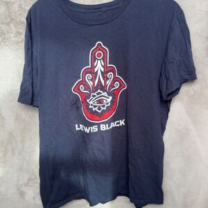 Lewis‎ Black Signed Graphic T Shirt Autographed Comedy Tour Mens XL Navy